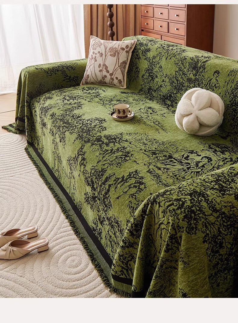Shengwaluding Chenille Sofa Cover, All-Season Universal One-Piece Full Coverage Sofa Slipcover, Non-Slip And Cat Scratch Resistant, 180*130 3