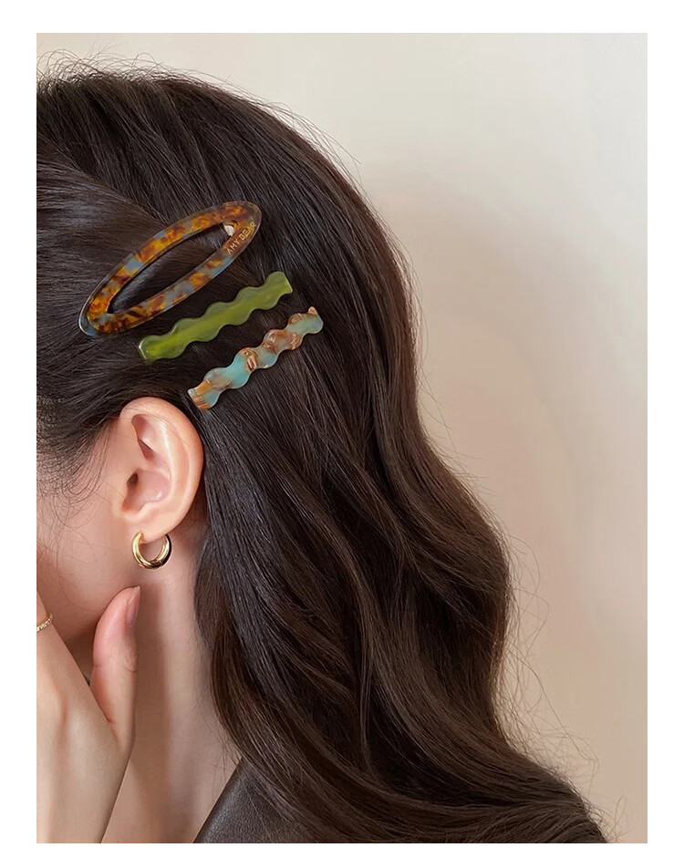 CHIMERA 3-Piece Elegant High-Quality Hair Clip Set for Bangs and Back Hair, Women's Hair Accessories, Side Clips, June 1 Children's Day Gift 4