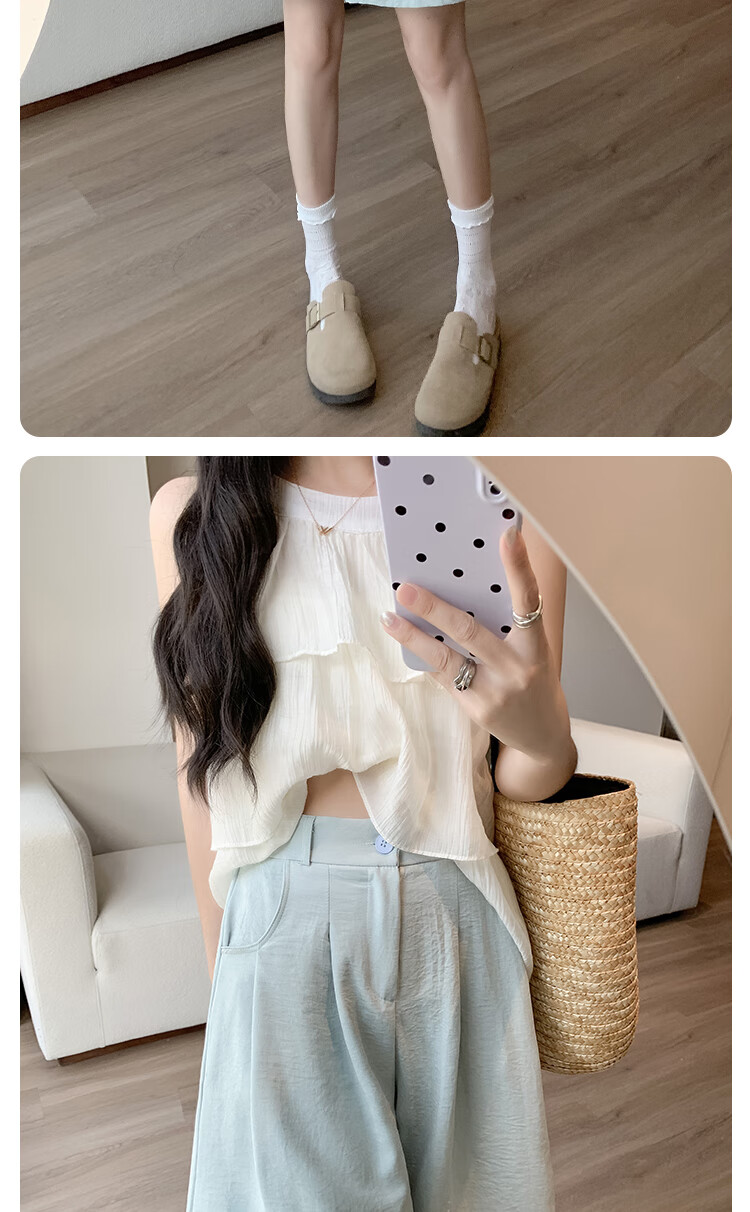 BOPRUIEY Milk Puff Yamamoto Shorts for Women, New Summer 2025 Style, Commuter Loose High-Waist Casual Slimming Suit Knee-Length Pants 7