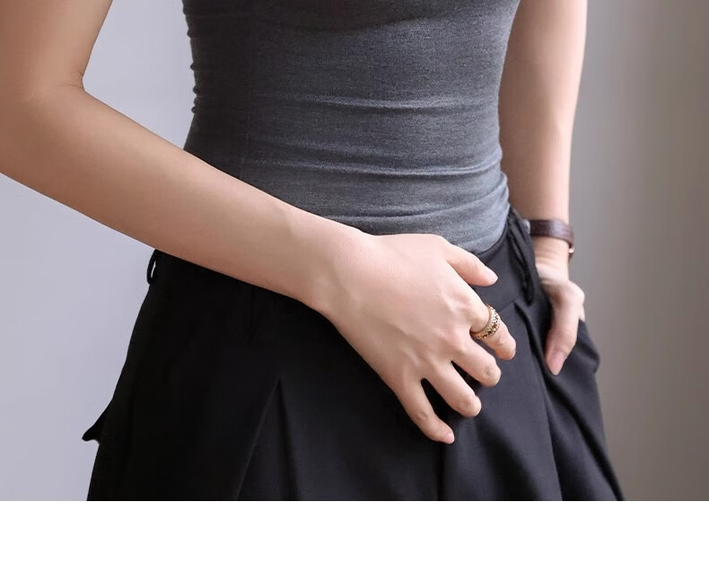 Woodpecker Comic Print Chest Padded Sleeveless Tank Top for Women Summer 2025 New Inner Wear Dark Heather Gray L 31