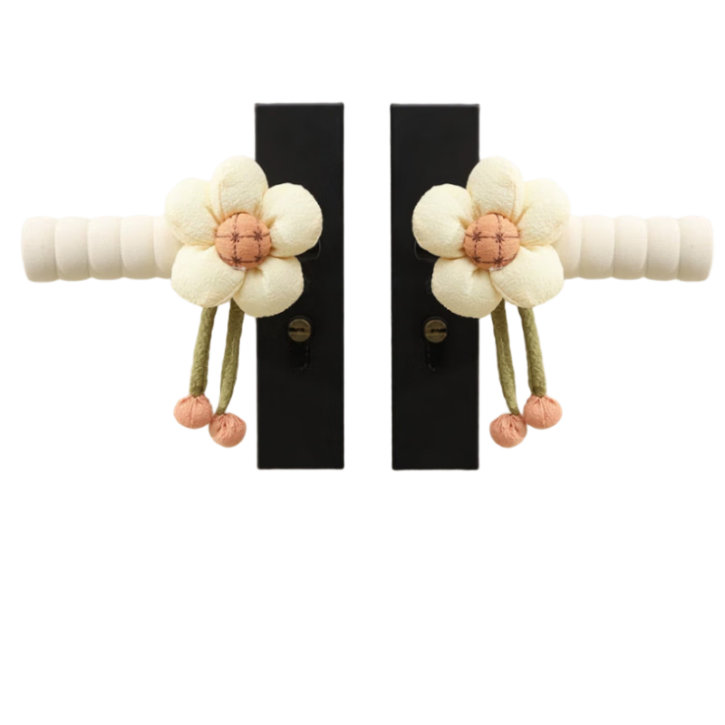 9I9 Door Handle Protectors, Anti-Collision, Thickened for Children, Home Bedroom Unit Door Handles, Flower Pattern, 2-Pack A106
