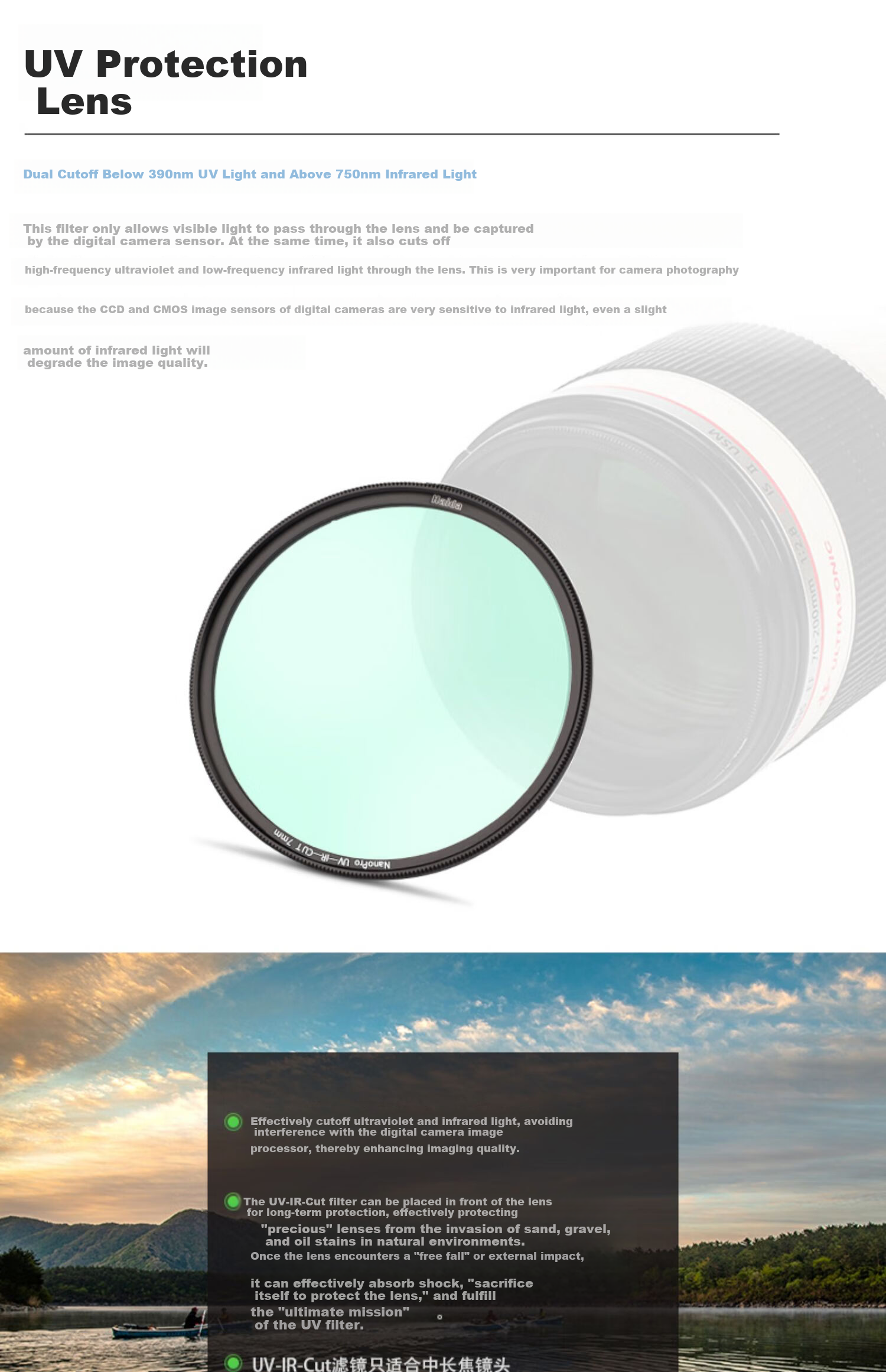 Haida NanoPro UV Filter, Red/UV, 52mm, Protective Filter for Camera Lenses, Compatible with Canon, Nikon, Sony And Other Camera Brands 3