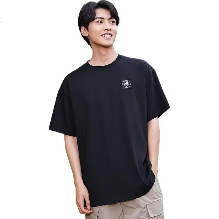 CAMEL Outdoor Unisex Casual Short-Sleeve T-Shirt, Round Neck, Cool Breathable Top [Panda Collaboration] A34BA6K170