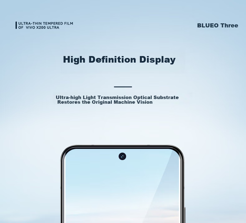 Lanxingxiansheng Tempered Glass Screen Protector for Vivo X200 Ultra, Full Adhesive, High Definition, Highly Transparent, Shockproof, Wear-Resistant Phone Protective Film 10