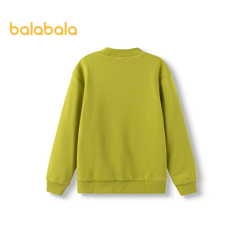 BALABALA Children's Clothing Boys' Sweatshirt Winter Wear for Older Kids Casual Mid-Length Collar Top Warm Fashionable Versatile Trendy