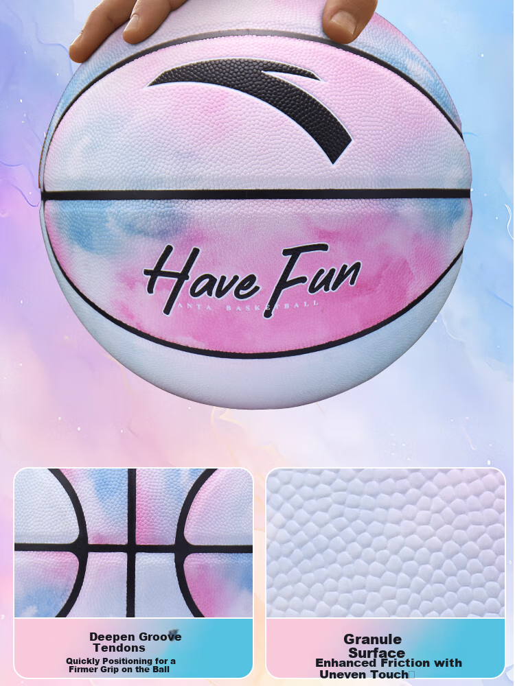 ANTA Basketball Size 7 Professional Competition Standard Indoor And Outdoor Cement Court Basketball for Adults And Teenagers, Men And Women, Gift 10