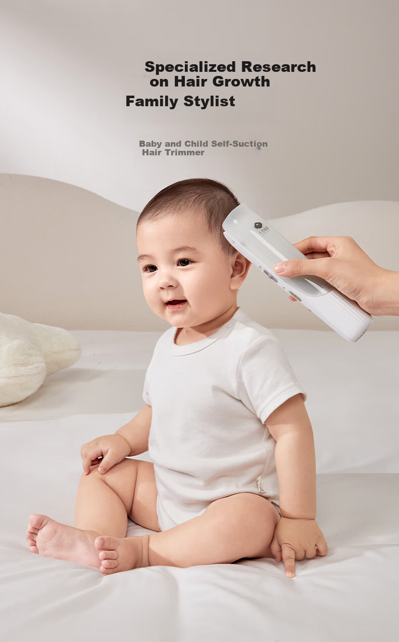 Shiyuejiejing Automatic Hair-Removing Baby Hair Clipper, Children's Hair Trimmer, Waterproof Low-Noise Quiet Hair Cutter Electric Shaver 3