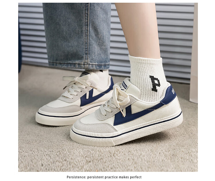 Warrior Women's Canvas Shoes, New Spring 2026 Style Sneakers, Thick-Soled White Shoes, Versatile Casual Soft-Soled Sports Shoes 8