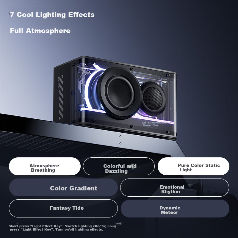 Компьютерная акустика Edifier NEW Play Bluetooth, игровая настольная акустика, классическая новая модернизированная атмосферная подсветка, ретро-дизайн, фантомный черный, высокая точность