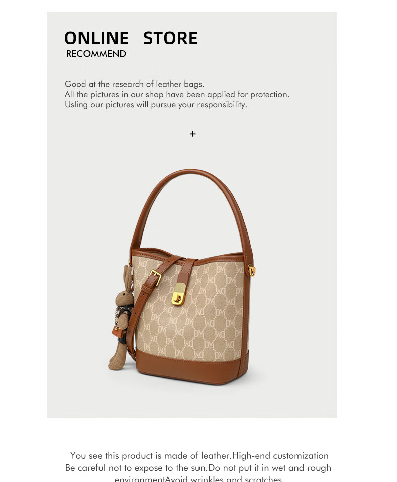 Aiqinghai Handbag, Women's Crossbody Bag, Shoulder Bag, Large Capacity Bucket Bag, Practical Birthday And Mother's Day Gift for Mom 3