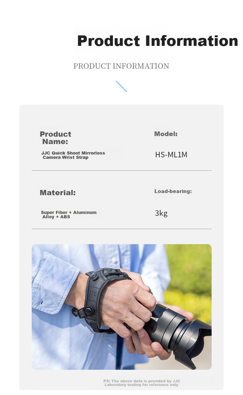 JJC Camera Wrist Strap, Mirrorless Quick-Capture Wristband, Suitable for Sony A7M4 A7R4 A7M3 A7C, Canon R6, Nikon Z5 Z6 II, Fuji XT5 XT30 XS10 2