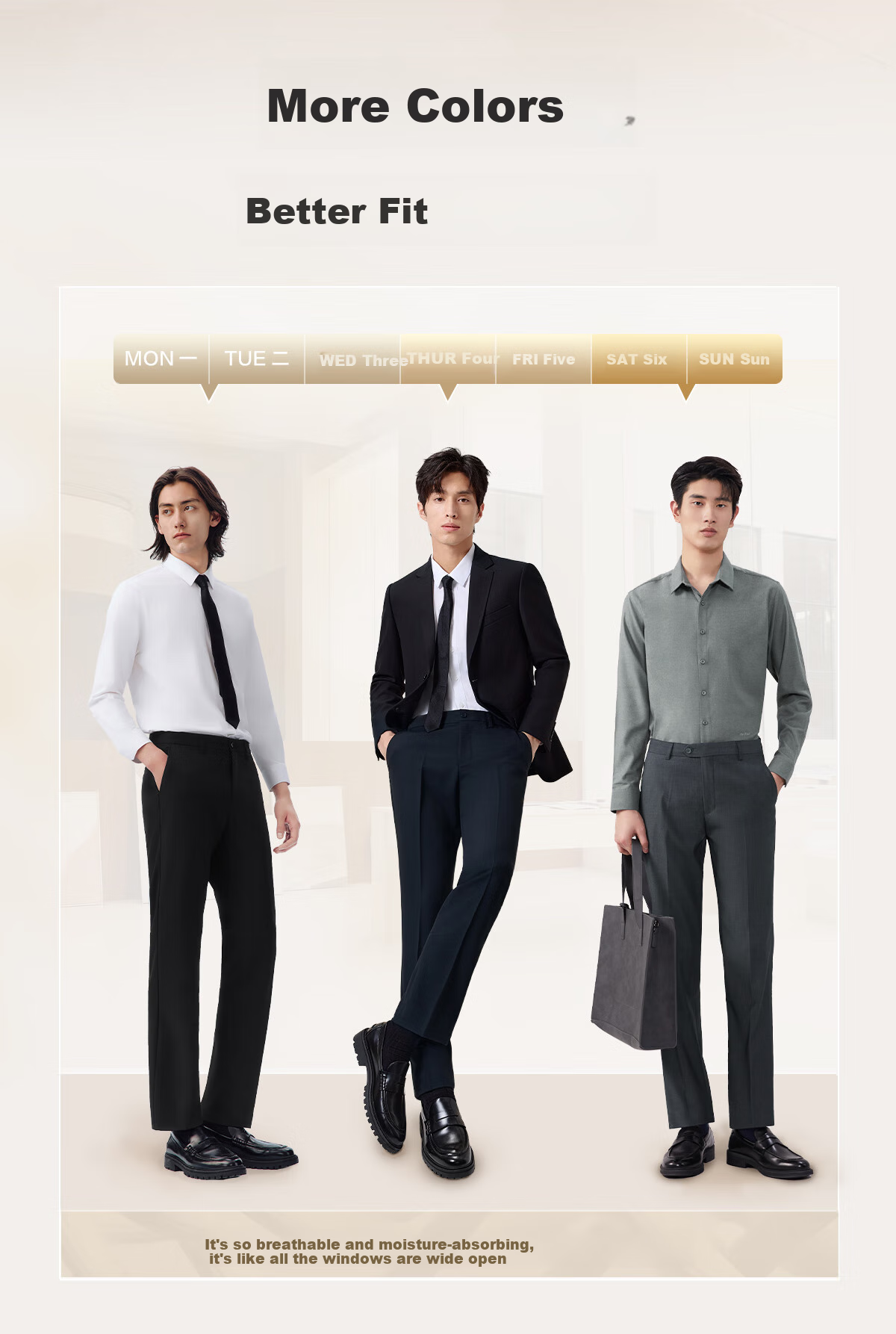 Hodo Wrinkle-Free Dress Pants for Men, Business Formal Wear, Draping Straight-Leg Professional Suit Trousers 8