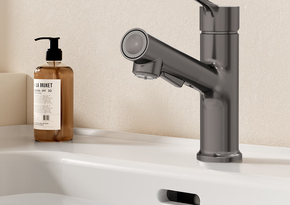 ARROW Multifunctional Pull-Out Basin Faucet Single Handle Hot and Cold AE41135CP 11