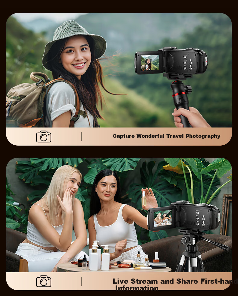 ORDRO B320 Camera, High-Definition Digital Handheld DV Recorder, for Conference Live Streaming And Recording / Home And Travel Filming, Vlog Short Video Beauty Camera with Integrated Recording And IR Night Visio 6