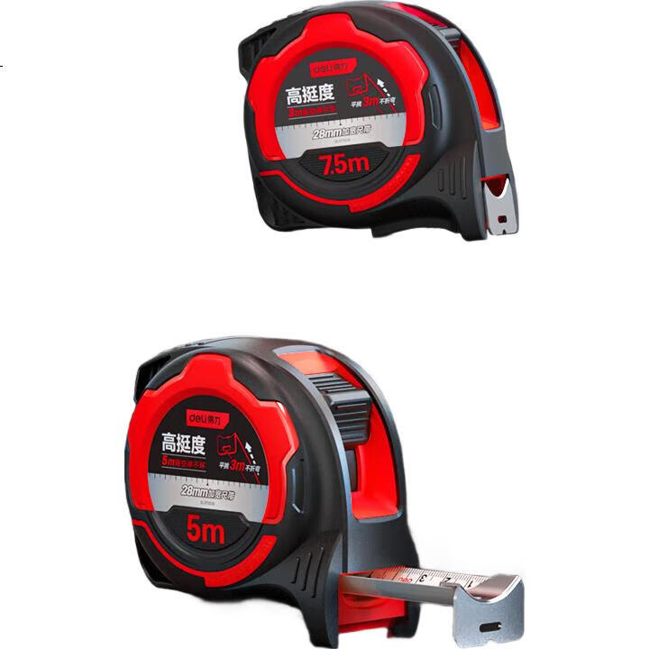 Рулетка измерительная Deli DL370528, 5м x 28мм, стальная, износостойкая, ударопрочная, высокоточная