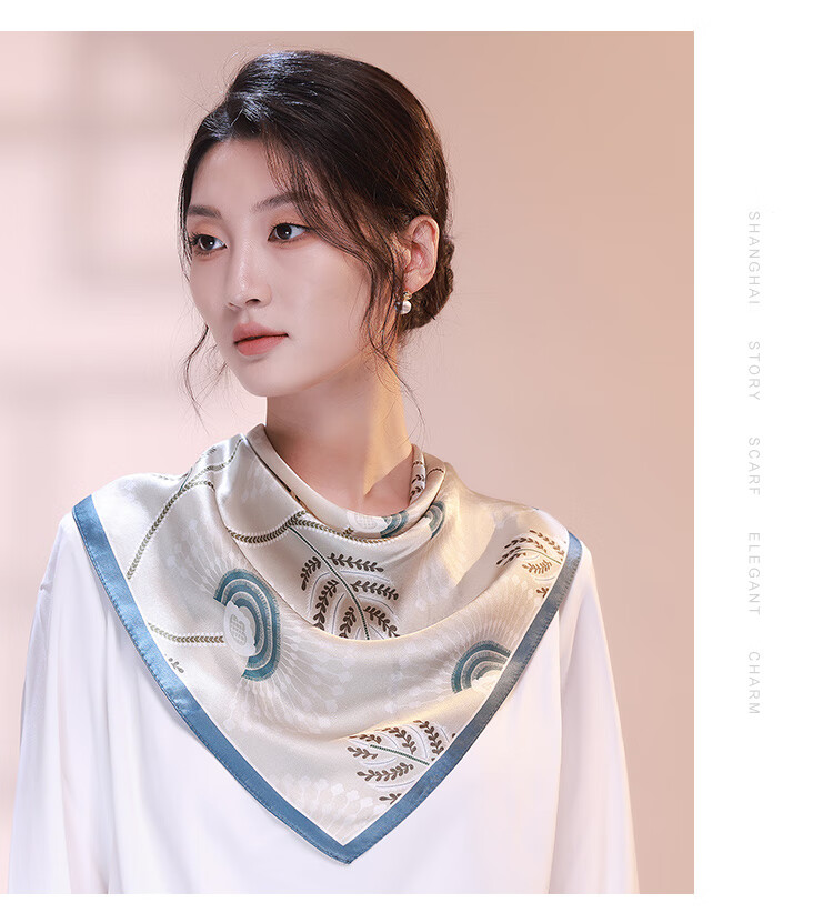 Da Vinci Code Silk Scarf for Women Spring Summer Shawl Neck Scarf Silk Square Scarf Mother's Day Birthday Gift for Mom 16