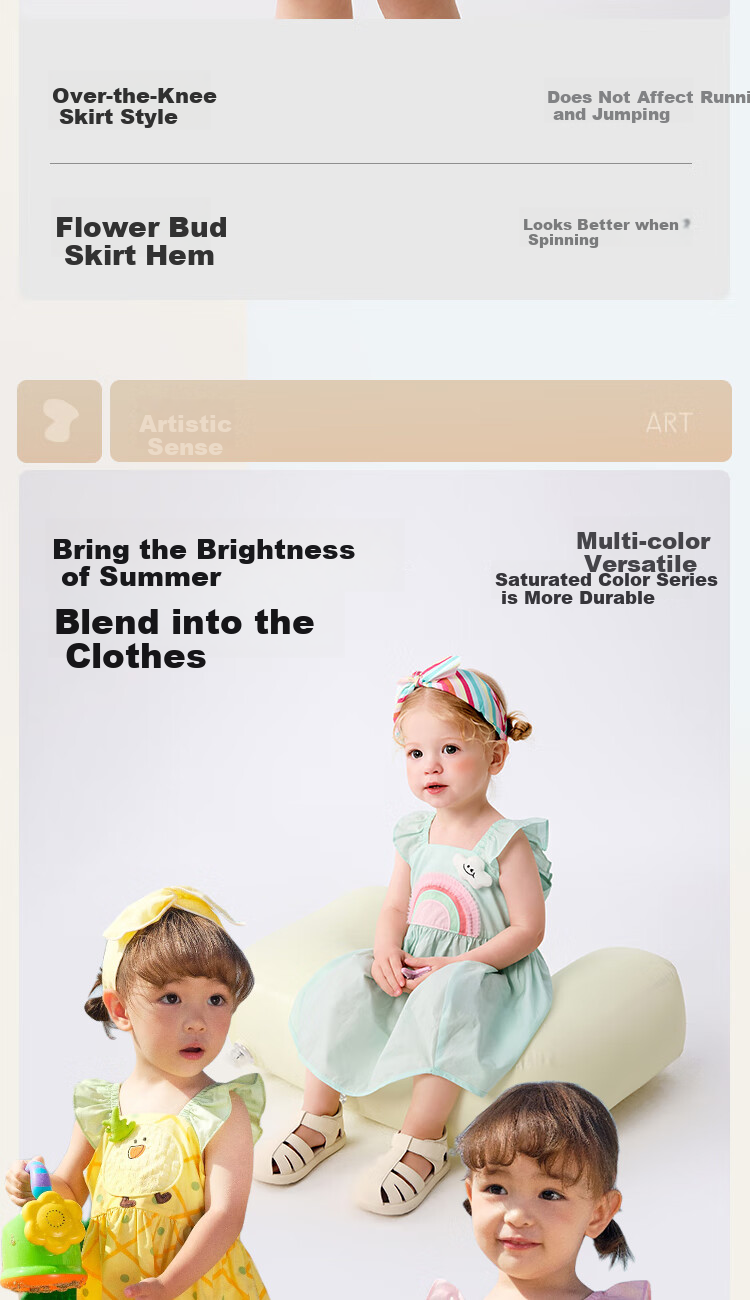 BALABALA Baby Dress, Infant Skirt, Children's Princess Dress, Girls' Summer Outfit 2025, Sweet And Cute, 208225111006 4