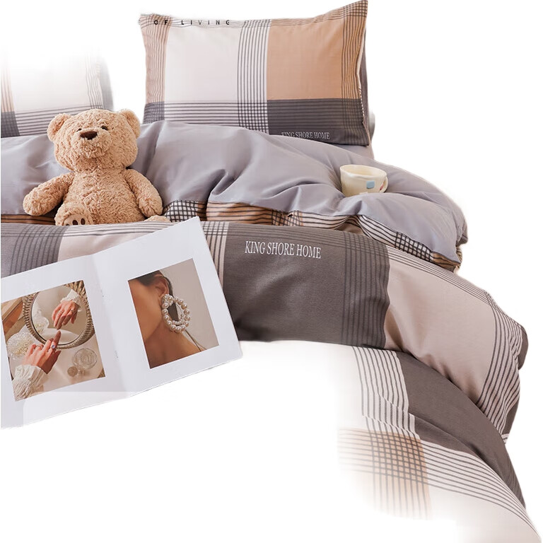 KING SHORE Пододеяльник из 100% хлопка, антибактериальный, размер 200x230 см, цвет Wemeng