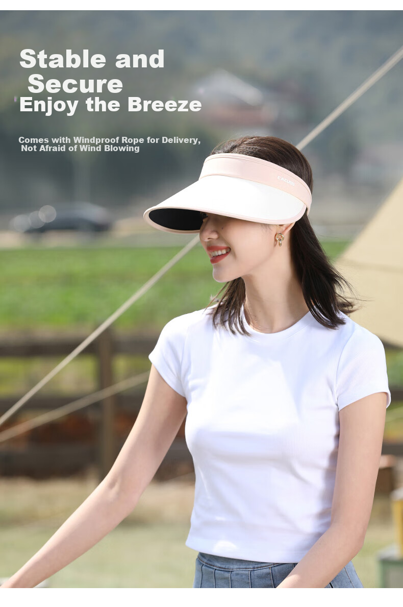 CACUSS Women's Summer Sun Protection Hat Large Brim Open Top Outdoor Sun Hat Headband Style Purple 6