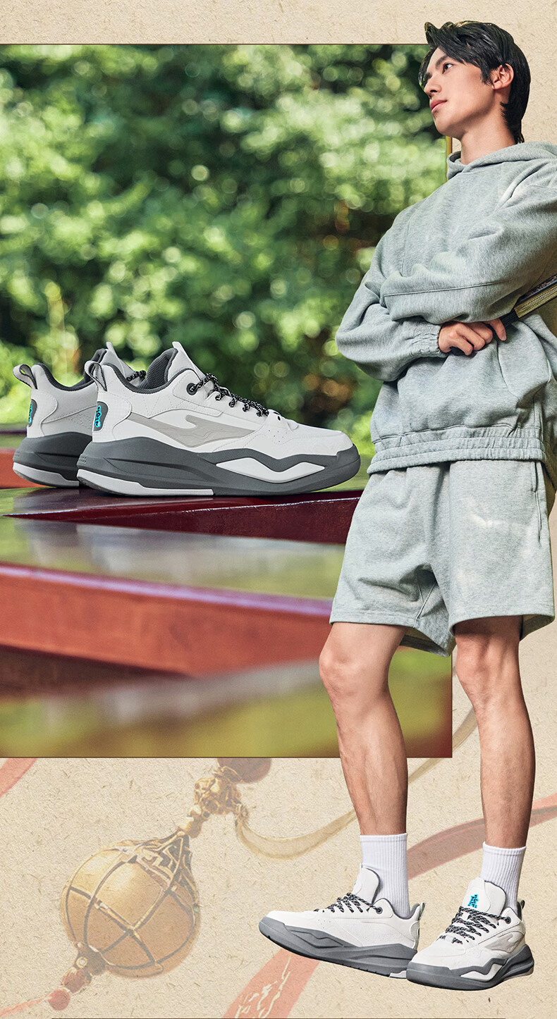 ERKE Tang Palace Night Garden Men's Sports Casual Shoes Men's High-top Breathable All-match 2025 New Model 3