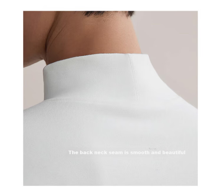 LangSha Men's Basic Undershirt, Spring And Autumn High Collar Solid Color Long Sleeve Undershirt, Slim Fit Inner Layer for Me 16
