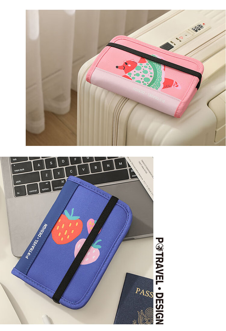 Bonayun Neck Strap Passport Holder, Ticket Holder, Protective Case, RFID Anti-Theft Document Holder, Travel Organizer Bag for International Trips, Crossbody Bag 3