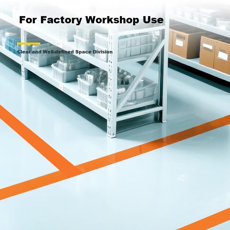 Yongguan PVC Warning Floor Sticker Tape, Rice Character Pattern, Window Size 48mm*33m/single Roll, Positioning Mark, Fire Safety Caution Line, Isolation Tape, Identification, Wind-Resistant Fixed Window, Yellow