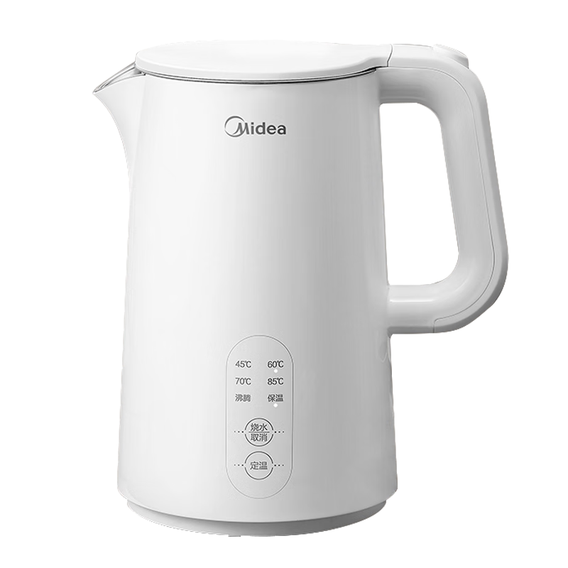 Midea Electric Kettle, Water Boiler, Health-Preserving, Automatic Power-Off, Milk-Making All-In Constant Temperature, Food-Grade 304 Stainless Steel, 1500W, 1.5L Large Capacity, SH15X301