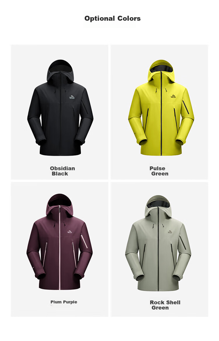 Pelliot [Yanke Pro] Hard Shell Jacket for Men And Women, Spring And Summer Waterproof Windproof Mountaineering Coat, Model 124301070 17