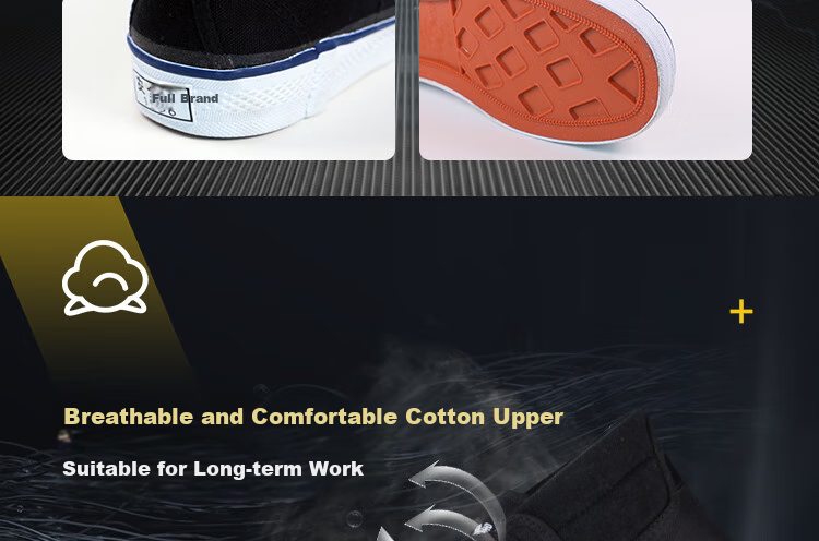 AN QUAN PAI Canvas Safety Shoes, 15KV Electrical Insulation Rubber Shoes, Anti-High And Low Voltage Labor Protection for Men And Women Z015(B) Black Size 42 2