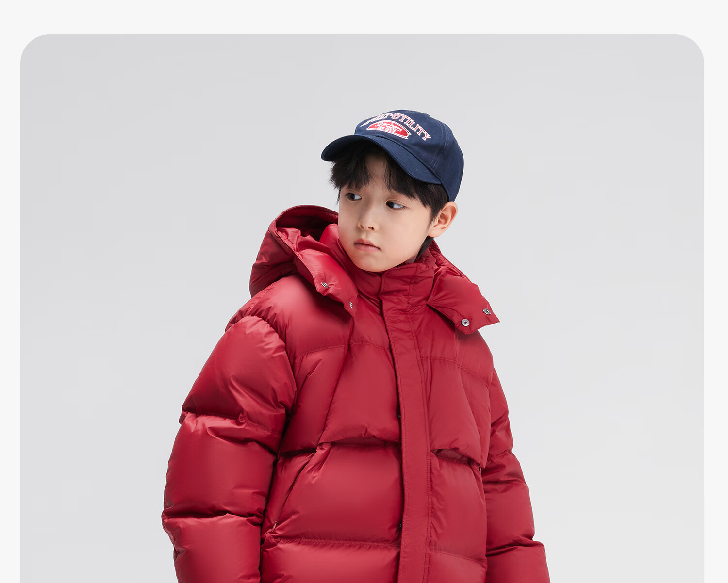 Zuo Xi Boys' Winter Down Jacket New Warm Children's Three-Proof Hooded Puffer Coat Red 140 New Year Outfit 37