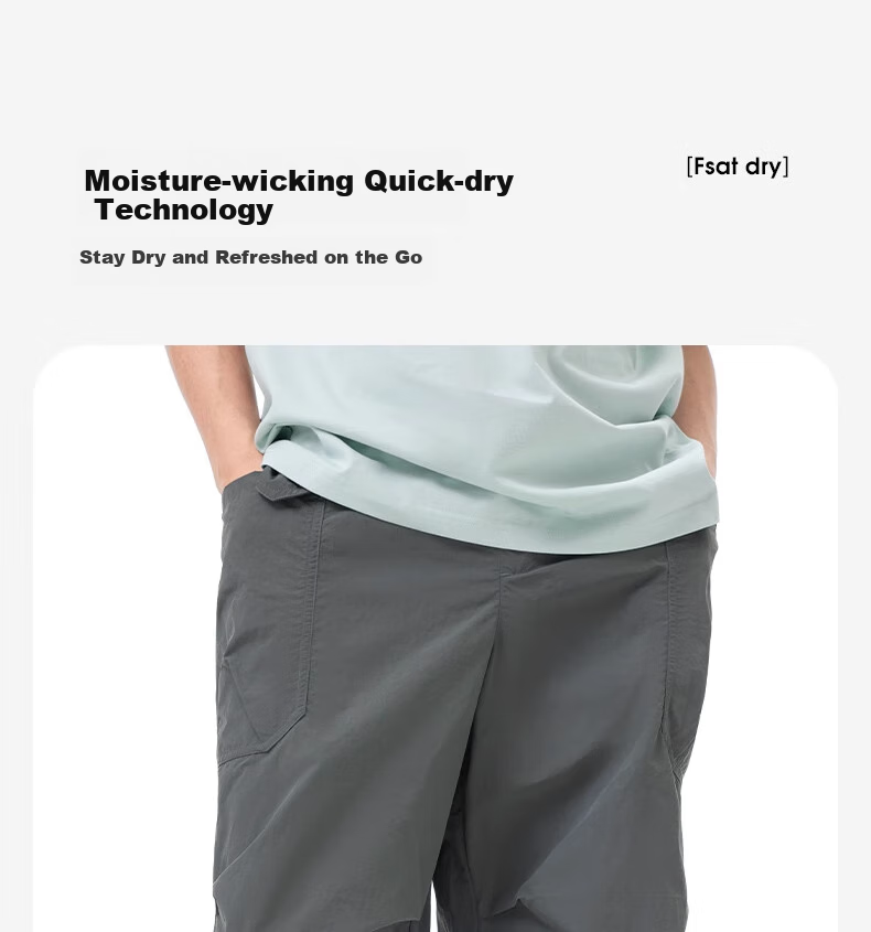 CAMEL Outdoor Quick-Dry Pants for Men, Paratrooper Pants, Summer Cool-Feeling Wear-Resistant Cargo Pants, Breathable Sweat-Absorbing Sun-Protective Sports Long Pants for Women XXL 8