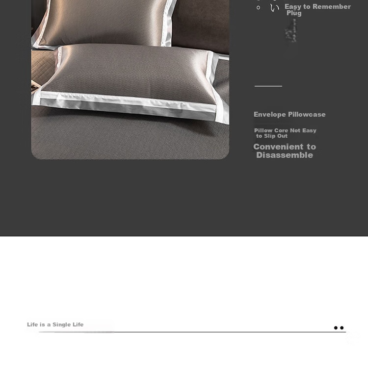 UCHINO HU-HY05L06 Summer Encounter Ice Silk Mat Set of Three Pieces, 180*200cm, Set, Gray 10