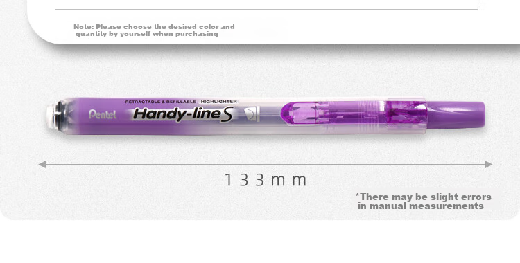 Pentel SXS15 Retractable Highlighter Pen, Journal Marker Pen, Extendable Large-Capacity Highlighter Pen with Replaceable Refills, 4.5mm, Purple 6