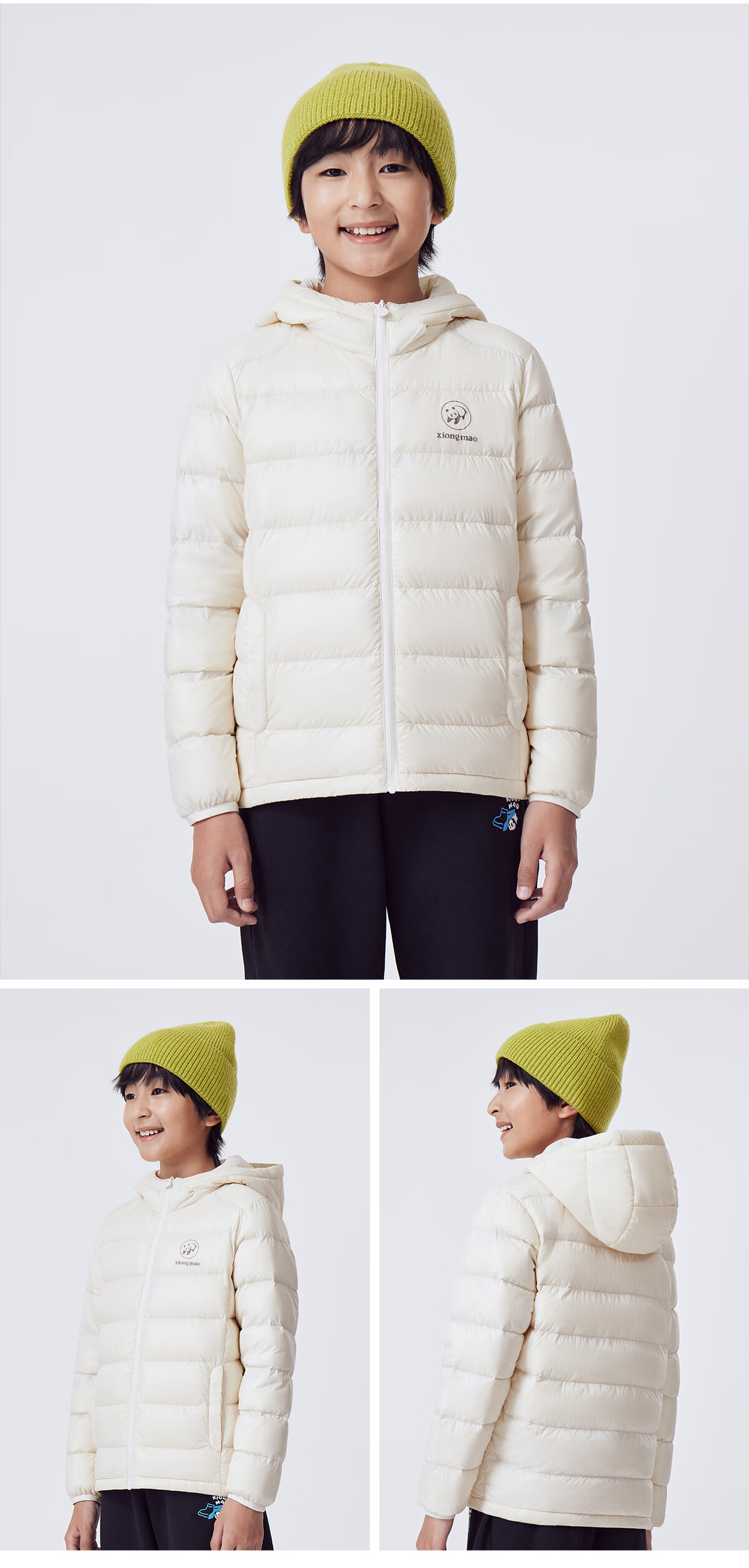 Panda Camel Series Kids Lightweight Down Jacket 3A Antibacterial Antistatic Warm Autumn Winter Coat for Boys and Girls 7342,150 16