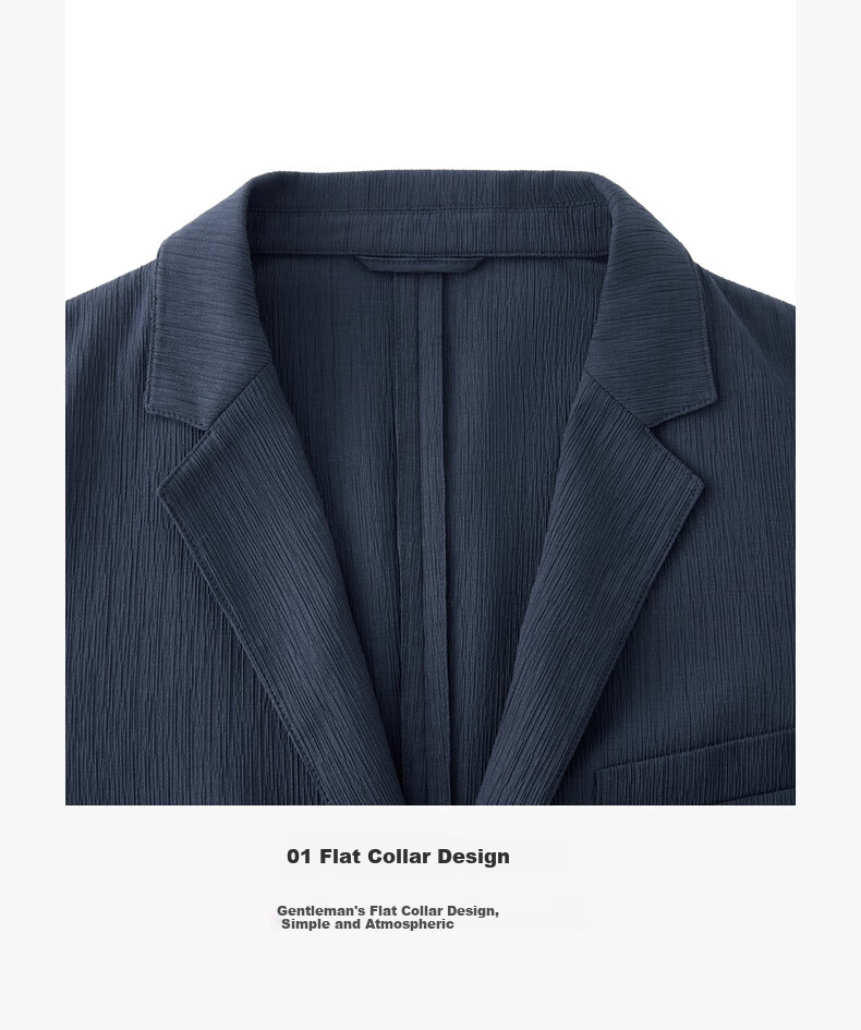 Goldlion [Light And Breathable] Men's Slim Fit Single-Breasted Business Casual Blazer, Gray-Blue -85M1 56A 7