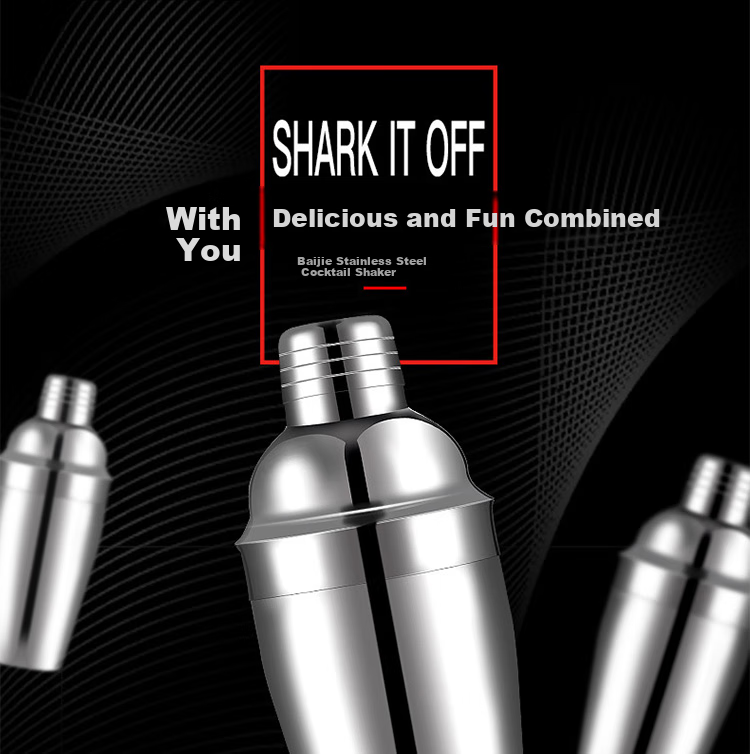 BJ Shaker Set, Hand-Shaken Lemon Tea Tool, Stainless Steel Ice Crusher, Juice Muddler, Cocktail Mixing Tools Kit 1
