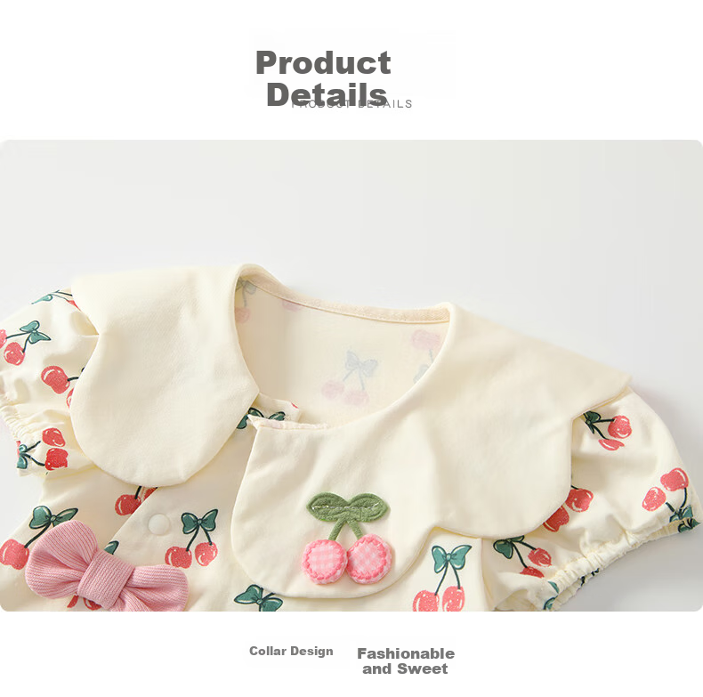 VOONLIE Baby Clothes Summer Outfit Newborn Girl Princess Onesie Full Moon Hundred Days Romper Crawling Suit Thin Summer Style 4