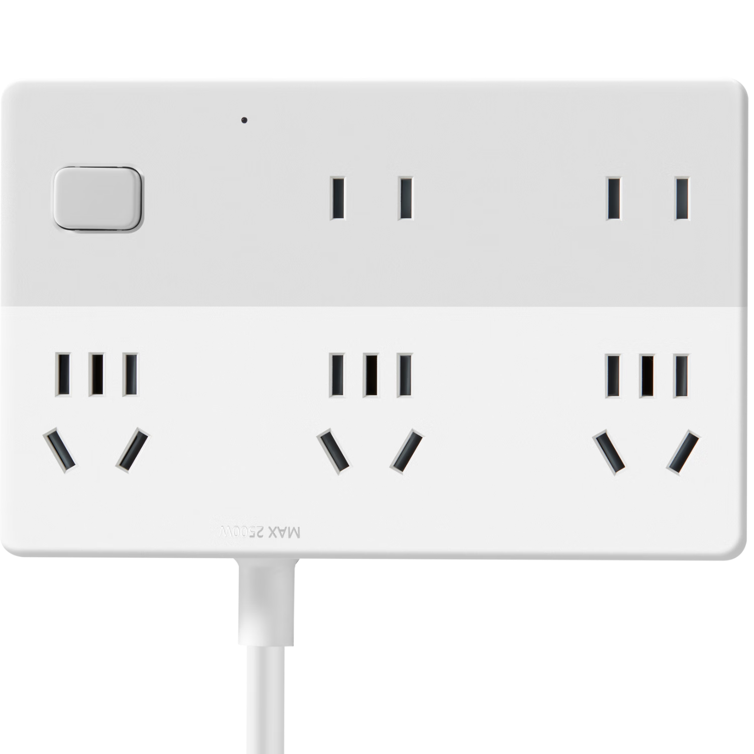 BULL New National Standard Mini Magic Box Overload and Overpower Protection Desktop Power Strip with 7-Control Switch, 1.5m Cable, White