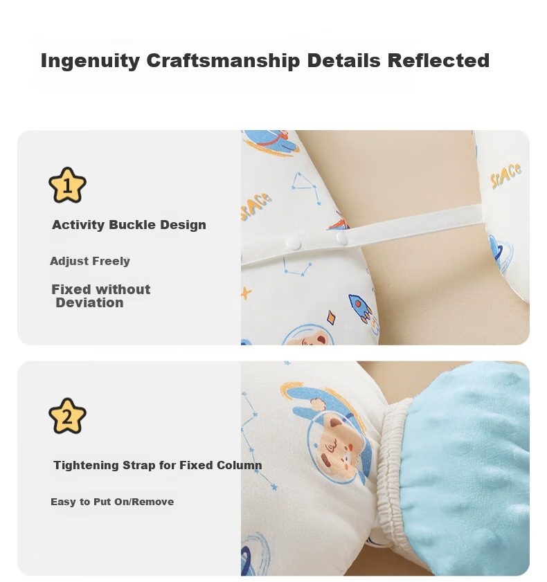 Kidsneed Infant Shaping Pillow, Baby Comfort Pillow for 0-6 Months to 1 Year Old, Newborn Head Correction, Antibacterial And Breathable 8