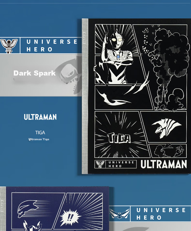 Kayou Ultraman Notebook, Yuanshenguan Plan Series, High-Quality Wirebound Edition, Thickened, for Boys And Children, Diary, Study Notebook, Cartoon Stationery Book, Birthday Gift 1
