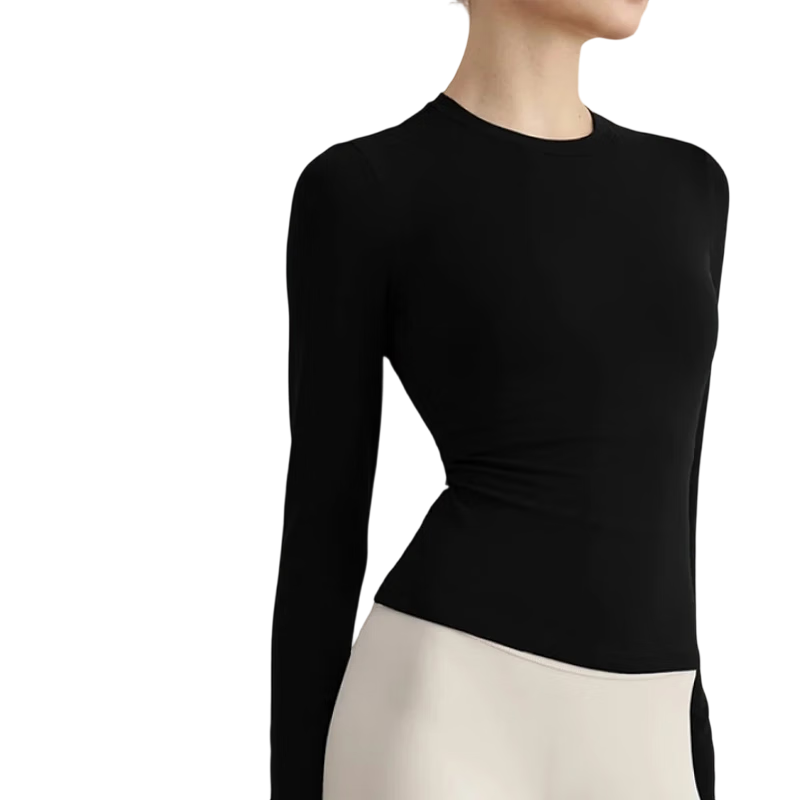 LangSha Women's Long Sleeve Round Neck Slim Fit Knitwear Autumn Winter Base Layer Top