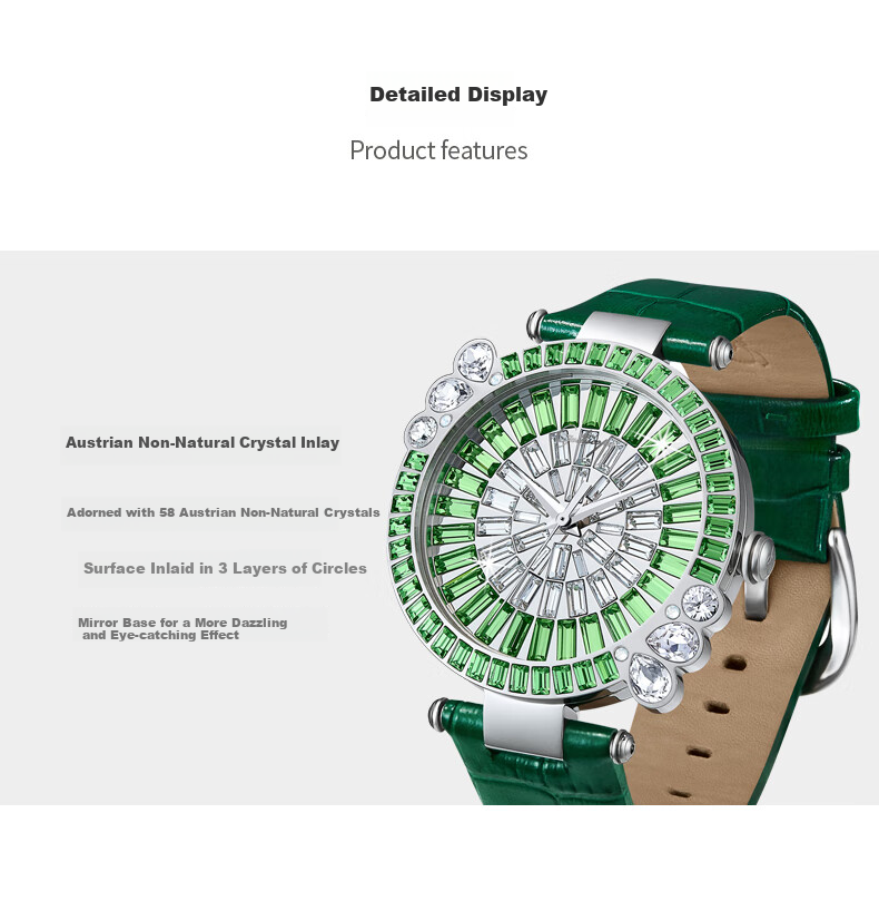 Galtiscopio Trendy Fashion Wristwatch, Elegant Daisy Series Women's Watch with Diamond And Crystal Dial, Large Dial Watch, Women's Holiday Gift 12