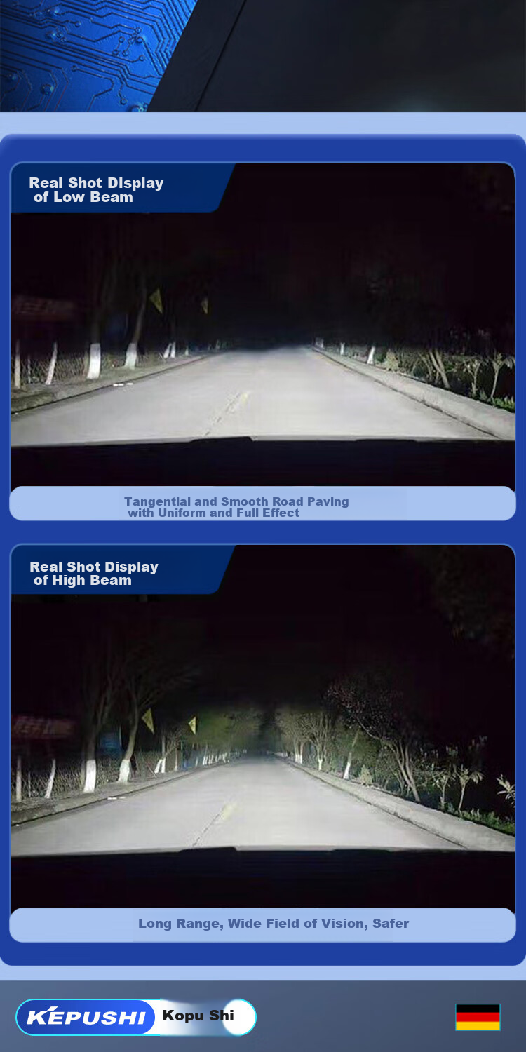 KEPUSHI Automotive LED Headlight Bulb H1/h4 LED Car Light Laser High And Low Beam Integrated Strong Light Bulb High And Low Beam Light 5