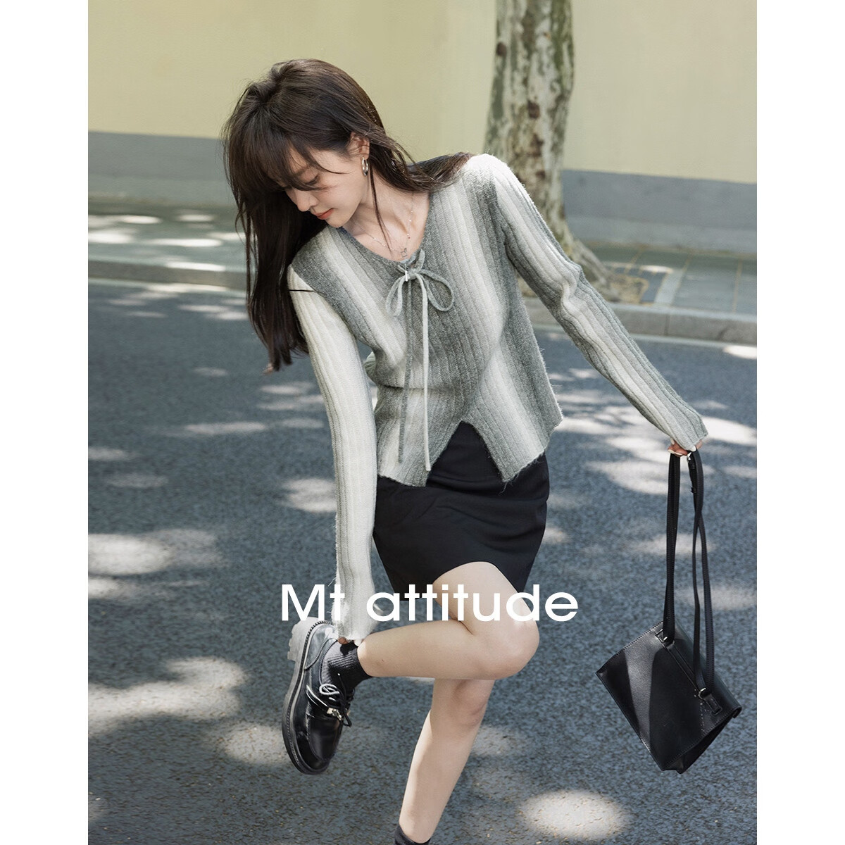 MT Sweet Cool Gradient Seasonal Casual Versatile Fashion Trendy Gradient Long Sleeve Pullover Sweater