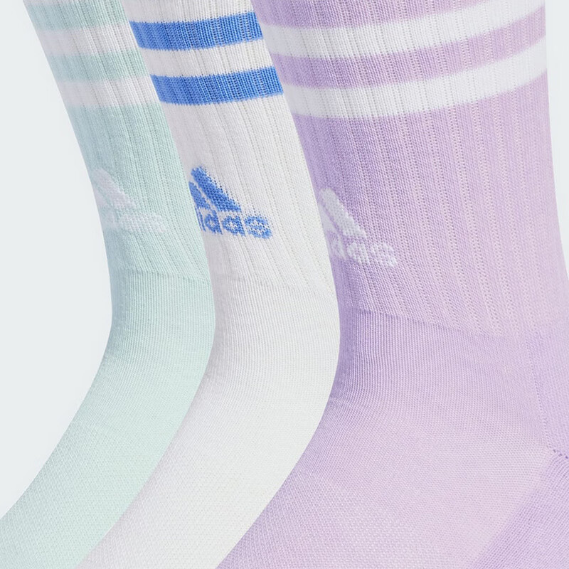 Adidas Women's Training Series 3S C SPW CRW 3P Triple Pack Socks JW2766 L 4