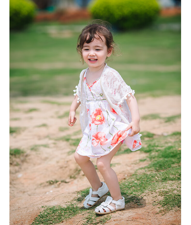 Katetu Children's Sandals, Girls' Summer Walking Shoes, Princess Shoes, for Ages 1-6, Boys' Closed-Toe Soft-Soled Baby Sandals XZ36 25
