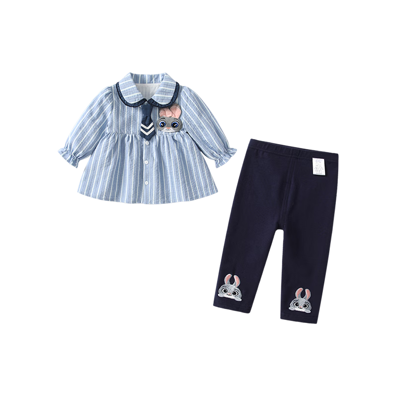 Fanlie Girls' Spring Outfit 2026 New Stylish Baby Top and Leggings Two-Piece Set for Spring and Autumn