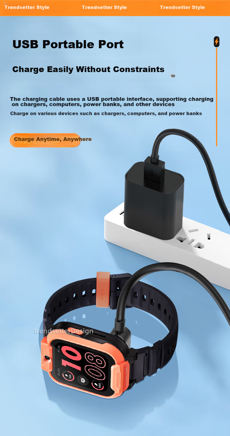 Chaofan Compatible Magnetic Charging Cable for Xiaoxun Smartwatches Yes3C/3 Pro/X5/X3S/P8/P7P6/M6/A9/T5T3/Y2S/Z7/Q2P Children's Smartwatches 7