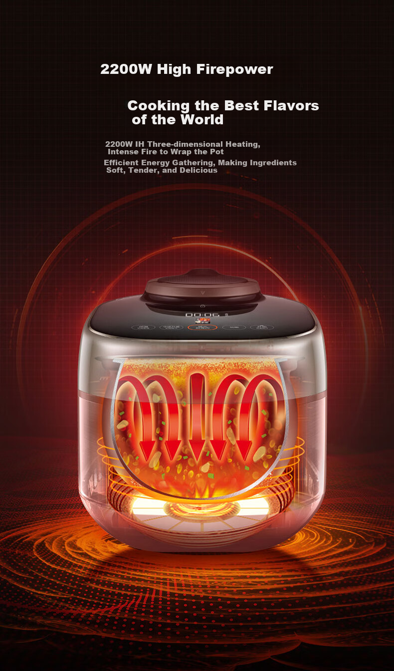 SUPOR Quick Pressure Cooker 100 Series, 5L Capacity for Home Use, Serves 4-6 People, Fresh Breathing IH Heating, 112kpa Pressure, for Cooking Rice And Soup, SY-50FH76Q 5